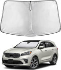 EcoNour Windshield Sun Shade for Kia Sorento 2016–2020 | Front Window Sunshade | Foldable Car Sun Protector | Blocks UV Rays & Keeps Interior Cooler