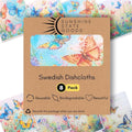 Sunshine State Goods Swedish Dishcloths for Kitchen - Ecofriendly Reusable Paper Towels, Biodegradable Dish Cloths - Cellulose Sponge Dish Cloths for Washing Dishes - 8 Pack (Butterfly)