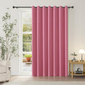 ChrisDowa Room Divider Curtain 84 Inches Long, Wide Blackout Sliding Door Curtain for Bedroom, Room Darkening Privacy Window Curtain for Patio Door (1 Panel Set, Pink, 100 x 84 Inch)