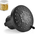 BRIGHT SHOWERS Filtered Shower Head, High Pressure Fixed Showerhead for Hard Water, Dual-Media Filter Removes Chlorine & Impurities, 8 Spray Modes, Matte Black