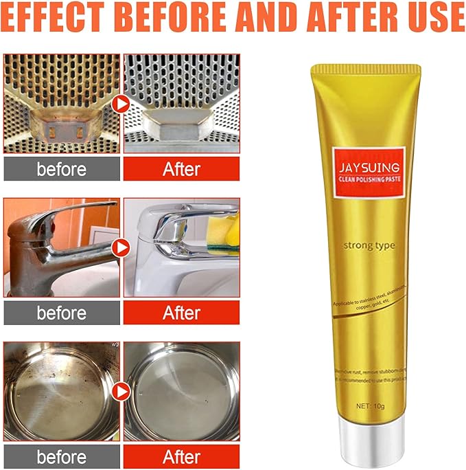 Instashine Metal Polish Cream, Ultimate Metal Polish Cream, Fixini All Metal Polish Cream, Instashine Metal Polish, Ultimate Metal Polishing Cream for Stainless Steel/Aluminum/Brass/Copper (1Pcs)