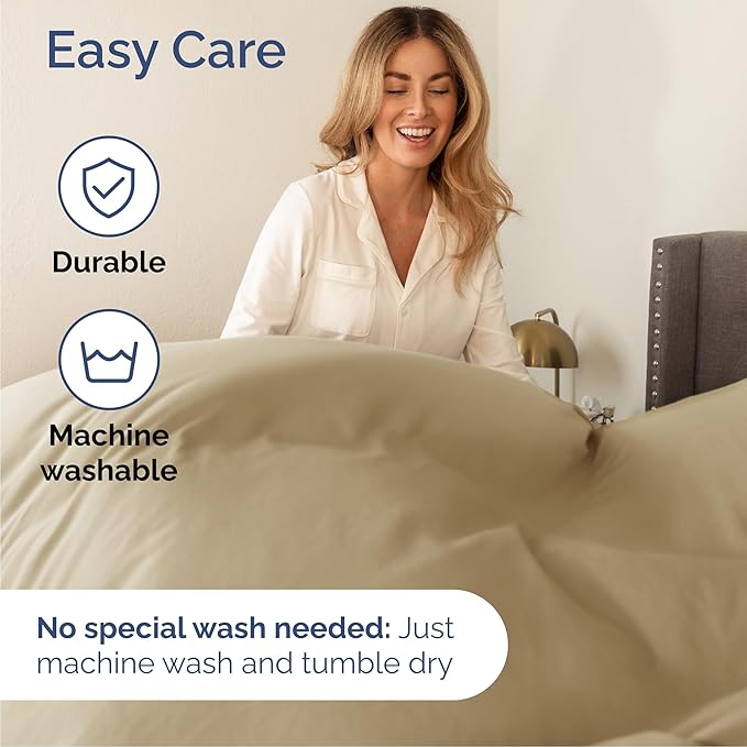 Cal King 6 Piece Sheet Set - Comfy Breathable & Cooling - Ultra-Soft Hotel Luxury Bedding Set with 8-16 Inch Deep Pockets - 1 Flat & 1 Fitted Sheet & 4 Pillowcases - Wrinkle Free & Easy Care - Beige