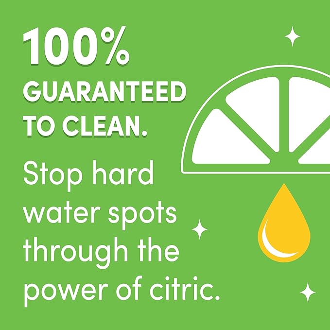 Lemi Shine Dish Detergent Booster, Hard Water Stain Remover, Multi-Use Citric Acid Cleaner 10 oz, Pack of 3