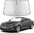 EcoNour Windshield Sunshade for Jaguar XJ 2010–2019 | Custom Fit Front Window Sun Shade | Blocks Harmful UV Rays & Reduces Heat | Foldable Sun Visor with Storage Pouch
