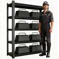 CBCNWR 72''H Garage Storage Shelves, 2800LBS Steel Heavy Duty Storage Shelves, Adjustable 5-Tier Metal Shelf Rack, Heavy Duty Shelving for Garage,Warehouse,Basement,Pantry–Black 47" W x19.7 D x72 H