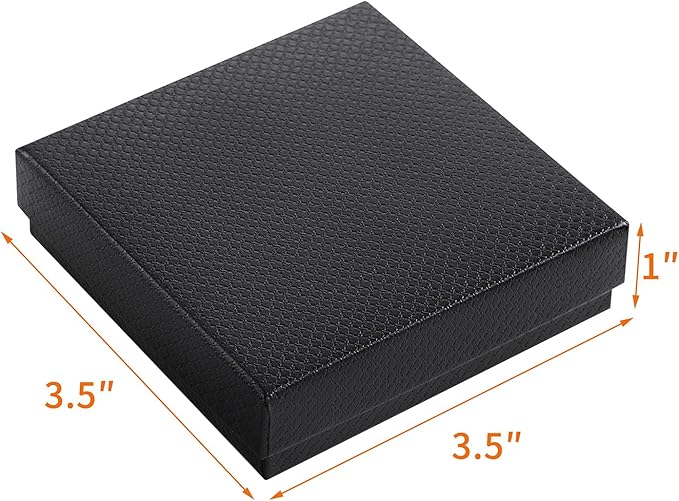 GEFTOL Jewelry Gift Boxes 96 Pack 3.5x3.5x1 Inch Cardboard Jewelry Boxes,Small Gift Boxes for Jewelry Earrings Necklaces Handmade Bangles Bracelets(Black)