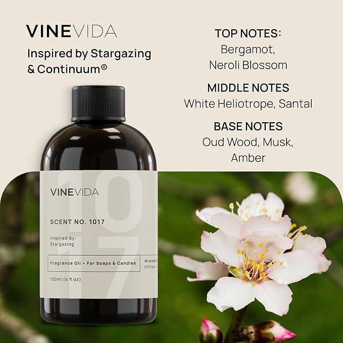 VINEVIDA [128oz] Scent No.1017 Inspired by Continuum Fragrance Oil for Candle Making and Soap Making - Premium Candle Scents for Soy Candles