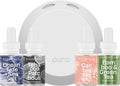 Pura 4 Smart Home Fragrance Device Starter Set - Scent Diffuser for Home - Ocean Tide & Sea Salt, Tobacco Patchouli, Catcus Flower, Bamboo & Green Tea