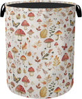 Fall Mushroom Laundry Hamper - Waterproof Fabric Laundry Basket with Handles, Foldable Storage Basket for Laundry,Bedroom,Dorm