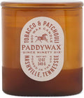 Paddywax Vista Scented Candle with Lid in Reusable Tonal Glass Jar, Clean-Burn 2-Wick Soy Candle with Approx. 84 Hour Burn Time, Decorative Gift Candles for Home, Tobacco & Patchouli, 12 oz