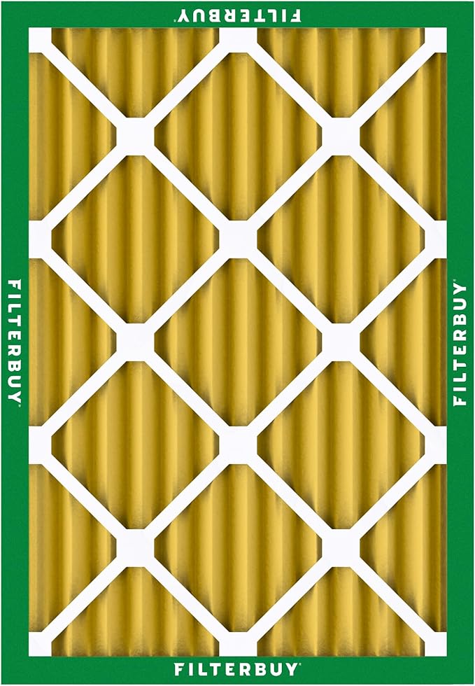 Filterbuy 15x20x2 Air Filter MERV 11 Superior Pet & Allergy Defense (2-Pack), Electrostatic Pleated HVAC AC Furnace Filters Replacement, Made in USA (Actual Size: 14.50 x 19.50 x 1.75)