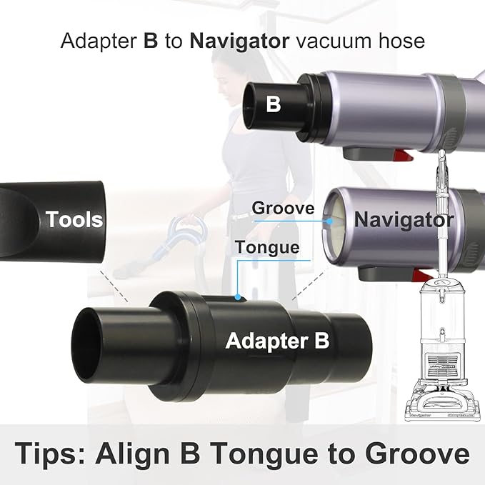 Kodahome Vacuum Attachments Compatible with Shark Corded Vacuums, Navigator NV350 NV360 Rotator NV501 Rocket HV300 Stratos..., 1 1/4" Accessories with Hose Adapters (Car Detailing Kit A)