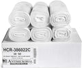 Aluf Plastics High Density Trash Bags, 60 Gallon, 150 Count, 22 Micron (eq), 38" x 60", Clear, for Bathroom, Office, Industrial, Commercial, Janitorial, Municipal, Recycling