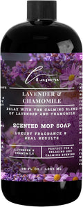 Lapew Lavender Chamomile Scented Mop Soap Concentrate 36 oz | Premium Fragranced Floor Cleaner | Streak-Free | Hard Floor Cleaning Solution | Eco Friendly | Made in USA