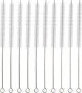 ZRHR Straw Cleaner Brush Kit 10 pcs, 12 inche Extra Long Sizes of Straw Brushes for 40/30/20/14 oz Stanley Mug, Water Bottle, Sippy Cups, Pipes, Stainless Steel Drinking Straws, Tubes