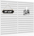 AKTOP Peg Board Wall Organizer 4-Pack – 12"x12" Plastic Pegboard Panels for Walls, White Desk Wall Mount Peg Board for Home, Office, Garage Tool Storage & Craft Room