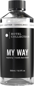 Hotel Collection Diffuser Oil - My Way - Aromatherapy Essential Fragrance Oil - Sandalwood, Warm Virginia Cedar & Beautiful Iris - 500ML 16.9 Fl oz