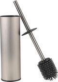 KLDKLD Toilet Brush and Holder Set Premium Material Toilet Bowl Cleaner Free Standing Toilet Bowl Brush and Holder 1pack Brushed Nickel