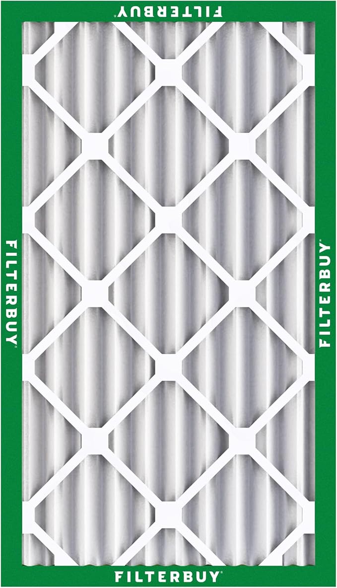 Filterbuy 20x30x4 Air Filter MERV 8 Essential Dust & Allergy Defense (6-Pack), Electrostatic Pleated HVAC AC Furnace Filters Replacement, Made in USA (Actual Size: 19.50 x 29.50 x 3.63)