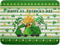 Shamrock Gnome Dish Drying Mat Coin Clover Dishes Fast Dry Mat 18x24 inch Absorbent Microfiber Dishware Drainer Pad for Kitchen Counter Sink