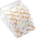 SPAKOWN Earring Organizer, Acrylic Earring Box Large 30 Compartments Jewelry Holder Organizer with 5 Drawers Stackable Earring Bracelet Storage Case Jewelry Boxes for Women (Clear)