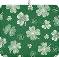 ABSOP St Patrick's Day Dish Drying Mat 16 x 18 Inch Green Shamrock Dish Drainer Rack Mat Absorbent Microfiber Mats for Spring Lucky Clovers Dish Pad for Kitchen Coffee Bar Decor