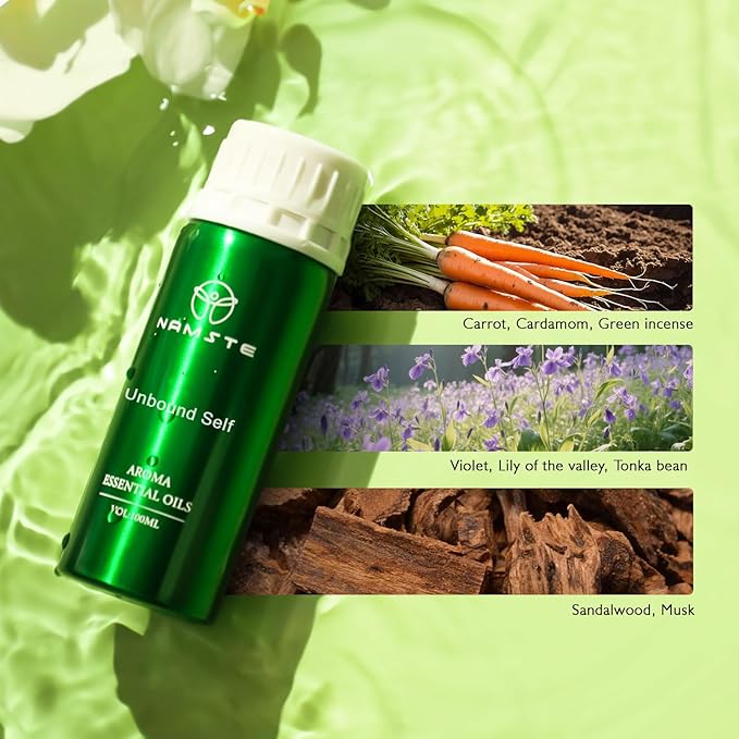 Luxury Diffuser Essential Oil Blend - Unbound Self - Long Lasting Floral Scent Diffuser Oil, 3.38 Fl Oz with Violet & Sandalwood for Home, Spa & Yoga Meditation