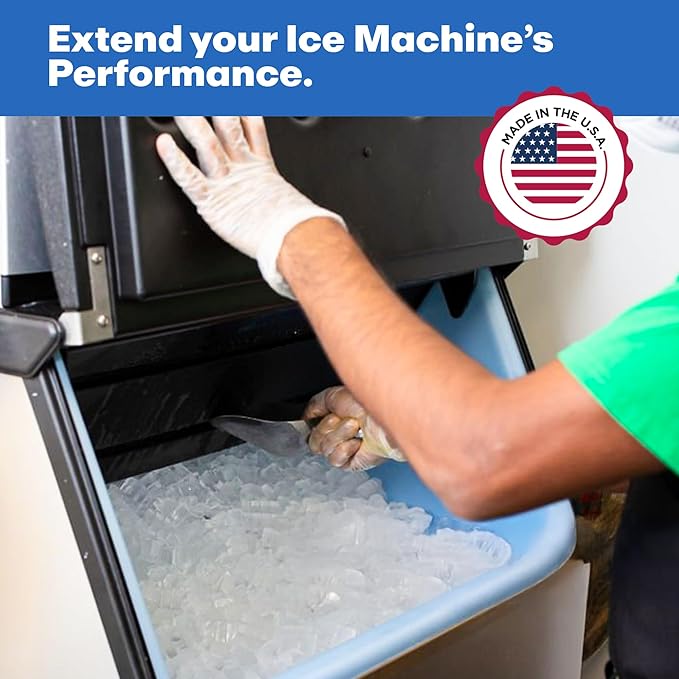 Sylvan Ice Machine Cleaner and Descaler | 16 oz | Free Cloth | Made in USA | Nickel Safe Ice Maker Cleaner and Descaler | Universal Compatibility for Commercial & Residential Ice Makers
