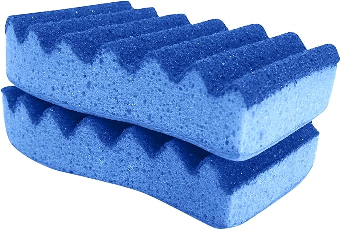 LOLA All Purpose Scrub Sponge, 2 Pack, Made in USA Scrub Sponge- Superior Technology, Non-Scratch, Long Lasting - Dishes, Mugs, Non-Stick Cookware