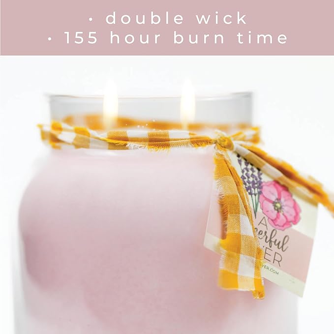 A Cheerful Giver - Windswept Magnolia - 34oz Papa Scented Candle Jar with Lid - Keepers of The Light - 155 Hours of Burn Time, Gift for Mother's Day, Spring Scented Candles