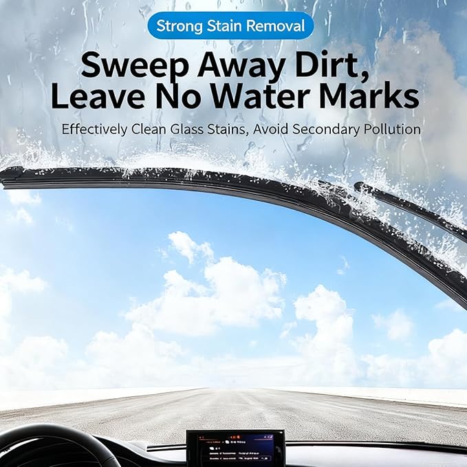 Automotive Oil Film Cleaning Brush, Anti-Fog Clear Vision Glass Cleaner, Car Windshield Cleaner for Water Spots and Grime, Improves Glass Clarity and Visibility(2Pcs)