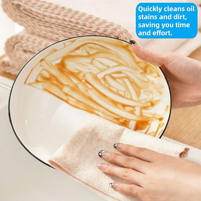Reusable Cleaning Cloths, 10 Pack Rags for Dishes, Cleaning, Home, Kitchen (7.87x7.87 Inches, Solid Color)