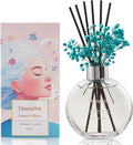 Flower Reed Diffuser Set 5.07oz Cashmere Vanilla Scent Diffuser with Sticks Home Fragrance Reed Diffuser for Bathroom Shelf Decor