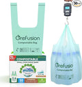 Compostable Trash Bags with handle-tie,Garbage Bags, 2.6 Gallon,Food Waste Bags,Small trash bags for compost bin kitchen,Certified by BPI and OK Compost (2.6G-50count)