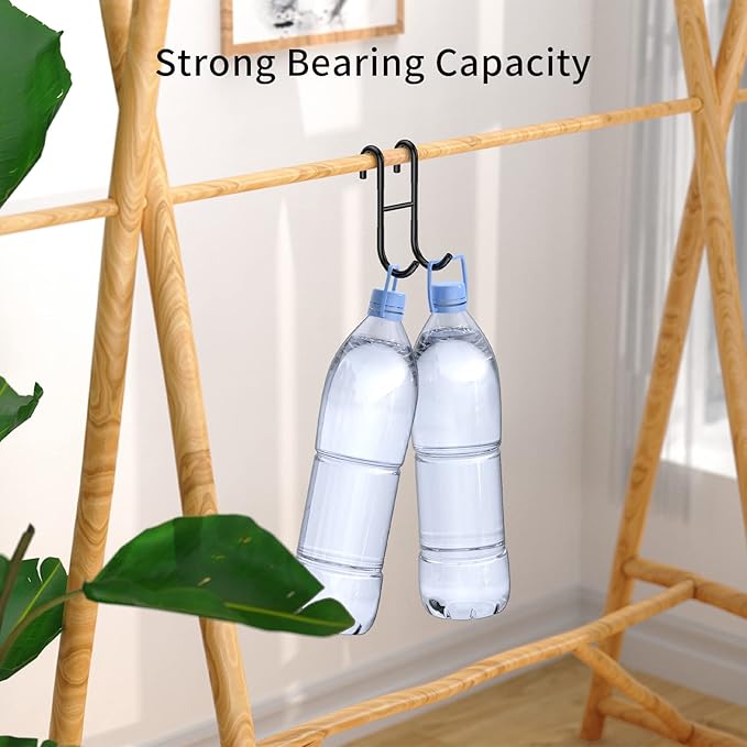 Over Shower Glass Door Hook, 304 Stainless Steel Rack Hooks, Frameless Bathroom Hanger Drilling-Free, Glue-Free Towel Hooks, 3 Pack, Black Shower Squeegee Hooks, for 0.47inch(12mm) Thickness Glass