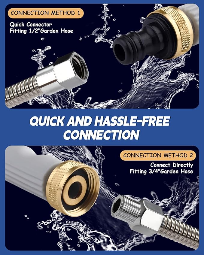 Belkid Upgraded Jet Nozzle Power Washer for Garden Hose, Includes 2 High-Pressure Nozzles and Quick Connectors | Hydro Jet High Pressure Washer Tools
