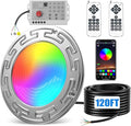 120FT 10Inch 60W Led Pool Lights for Inground Pool with 3 Way to Control (App/Remote/Controller), Multicolor Changing Smart Underwater Swimming Pool Light for 10" Large Wet Niches