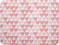 Valentines Day Dish Drying Mat for Kitchen Counter 24x18 Inch Love Drying Mat with Absorbent Reversible Microfiber Golden Pink Heart Dish Drainer Mats Rack Pad for Coffee Countertop Protector