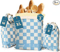 Buzzy Bags 3-Pack Reusable Beeswax Bread Bags (XL, M, S) - Organic Cotton Beeswax Bread Storage Bag for Homemade Bread & Sourdough Freezer-Safe, Breathable & Freshness Support - Eco-Friendly Bread Bag