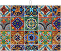 Talavera Mexican Tiles Dish Drying Mat For Kitchen Counter, Super Absorbent Microfiber Dish Drying Pad, Kitchen Gadgets For Easy Clean Multi-Use Large 18"x24"