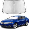 EcoNour Windshield Sunshade for Lincoln MKS 2009–2016 | Custom Fit Front Window Sun Shade | Blocks Harmful UV Rays & Reduces Heat | Foldable Sun Visor with Storage Pouch