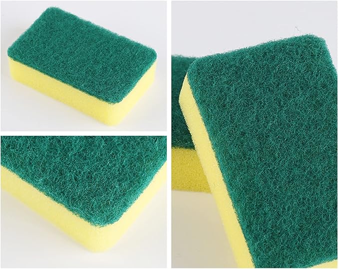 24 Pack Sponge Individually Wrapped, Bulk Kitchen Dishwashing Sponge, Non Scratch Scouring Pad, Odor-Free Scrubbers for Cleaning Sponge Wipes for Travel Apartments