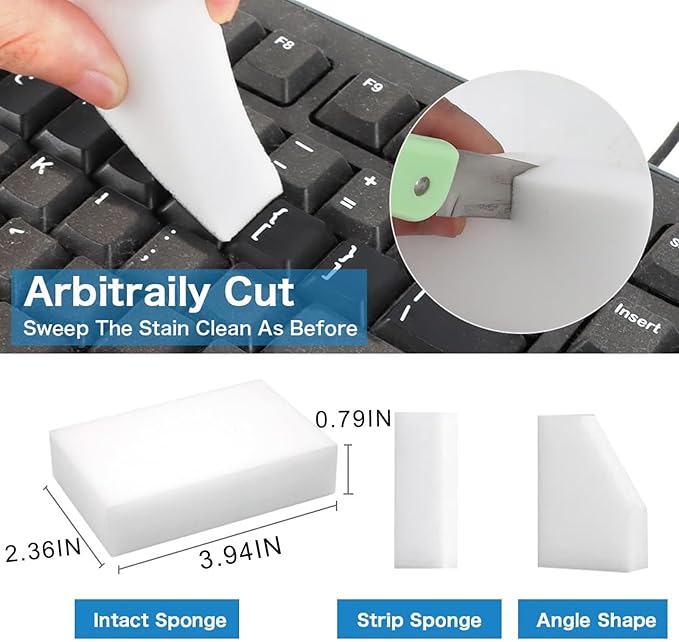 10 Pack Melamine Sponges Multi-Functional Cleaning Sponge Eraser for Household Kitchen Bathroom Bathtub Sink Melamine Sponge Foam Pads in Bulk