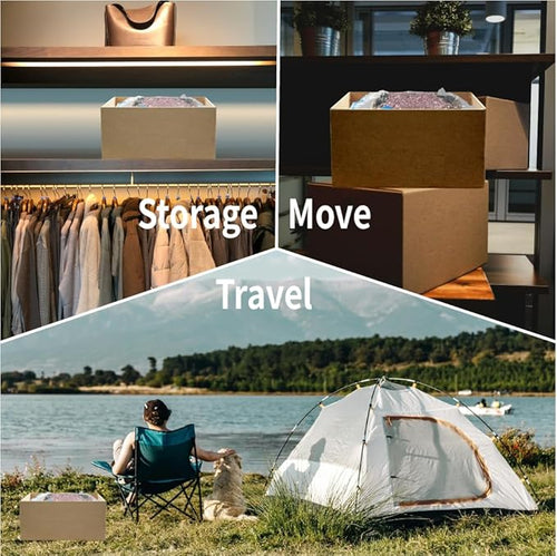 20 Pack Space Saver Vacuum Storage Bags for Clothing Travel, Vacuum Seal Compression Bags for Clothes, Packing, Luggage, Blankets, Comforters and Pillows, Hand Pump Included