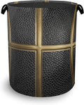 Basketball Gold Laundry Basket,Foldable with Handles Tote Bag Oxford Cloth for Bathroom Bedroom Dirty Clothes Storage Bucket 16" x 20.8"