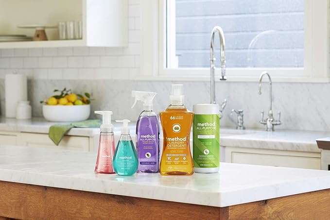 Method All-Purpose Cleaner Spray, French Lavender, Perfect for Most Counters, Tiles and More, 28 Fl Oz, (Pack of 8)