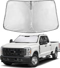EcoNour Windshield Sun Shade Compatible for Ford F250 2017–2026 | Heavy-Duty Pickup Front Window Sun Visor Shield | Foldable 4-Layer Sunshade | Blocks UV Rays & Reduces Interior Heat
