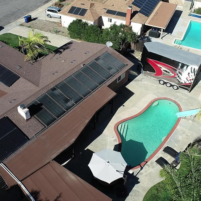 Highest Performing Design - DIY Solar Pool Heater Kit - 15-20 Year Life Expectancy (8-4x12 / 2" I.D. Header)