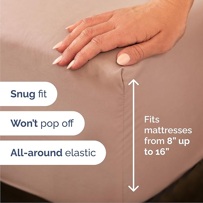 Queen 6 Piece Sheet Set - Comfy Breathable & Cooling - Ultra Soft Hotel Luxury Bedding Set w/ 8-16 Inch Deep Pockets - 1 Flat & 1 Fitted Sheet & 4 Pillowcases - Cozy, Wrinkle Free & Easy Care - Mauve