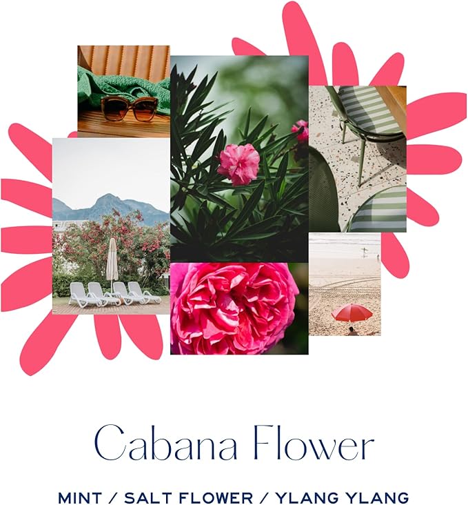MERSEA Cabana Flower Sandbag Candle, Scented Candle with Canvas Bag (6.5 oz)